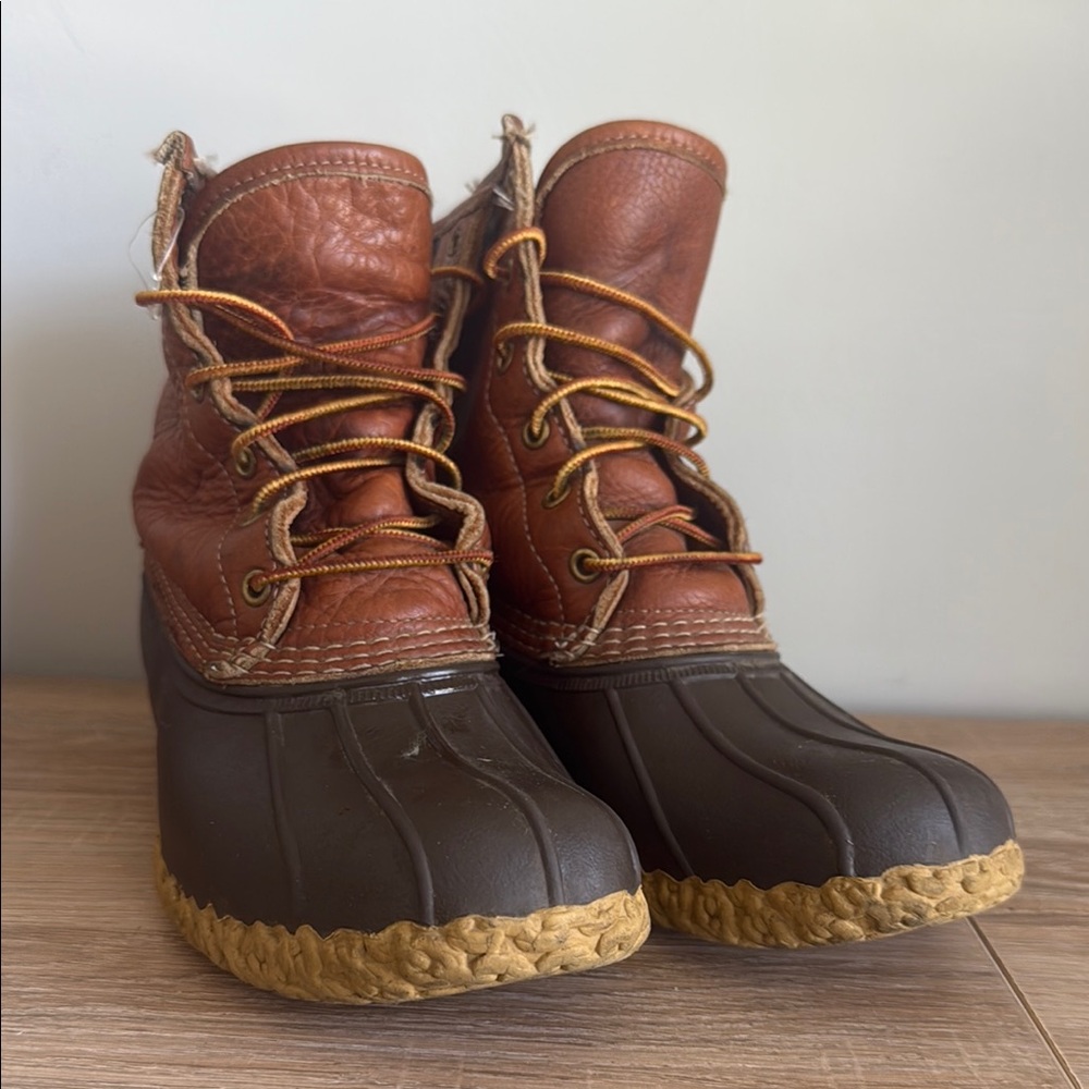L.L. Bean Brown and Tan Winter & Rain Boots with Waterproof Design